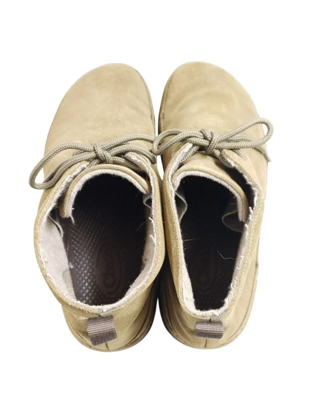 Chaco Mens Size 12 Paonia Desert Boots Tan Suede Wool Blend Lining